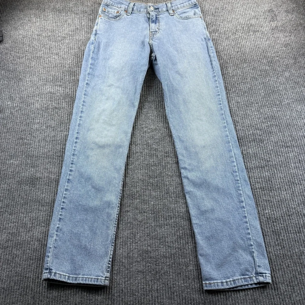 Levis 511Jeans Mens 28x29 Light Wash Blue Straight Leg Denim Water Less Mid Rise
